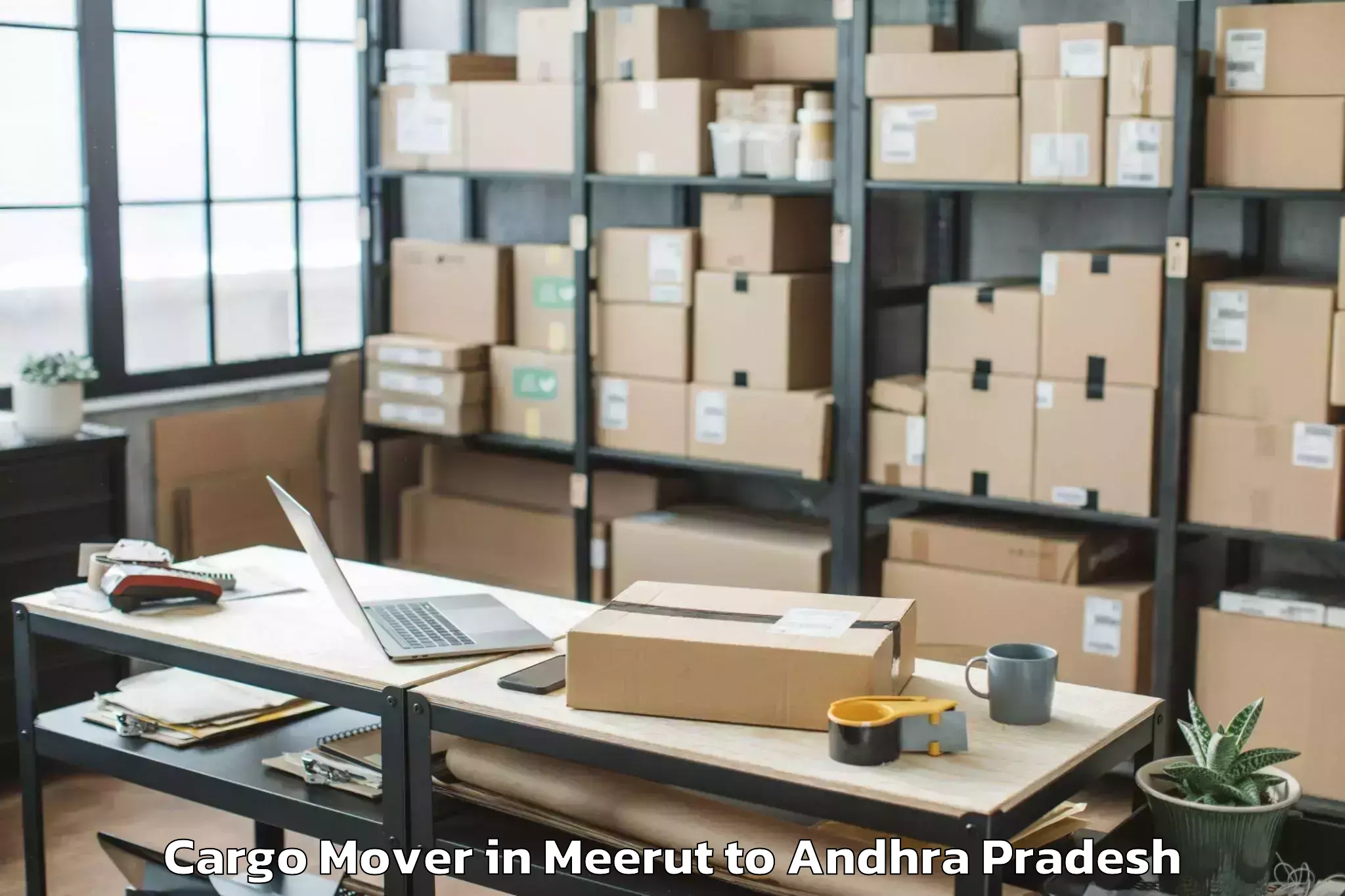 Top Meerut to Nandikotkur Cargo Mover Available